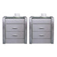 Drawer Storage Bed Nightstand Modern Accent Table Nightstand for Bedroom Light Gray 2 Piece Set Clearhalo 'Bedroom Furniture' 'furn' 'furn_night_stand' 'Furniture' 'night_stand' 'Nightstands' 6457690