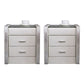 Drawer Storage Bed Nightstand Modern Accent Table Nightstand for Bedroom Off-White 2 Piece Set Clearhalo 'Bedroom Furniture' 'furn' 'furn_night_stand' 'Furniture' 'night_stand' 'Nightstands' 6457697