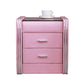Drawer Storage Bed Nightstand Modern Accent Table Nightstand for Bedroom Pink 1 Piece Clearhalo 'Bedroom Furniture' 'furn' 'furn_night_stand' 'Furniture' 'night_stand' 'Nightstands' 6457699