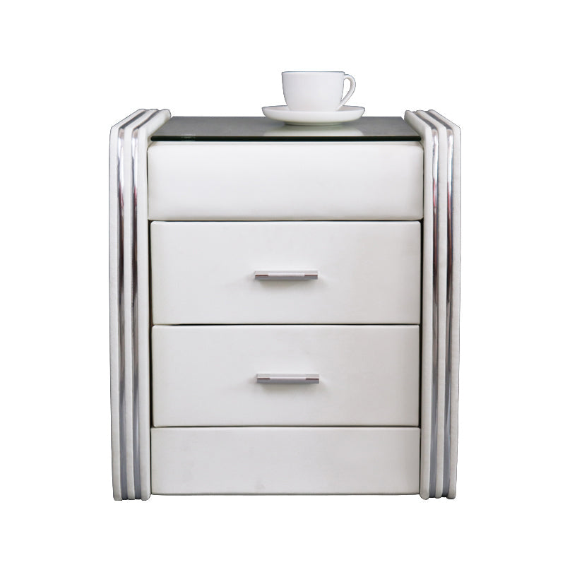 Drawer Storage Bed Nightstand Modern Accent Table Nightstand for Bedroom White 1 Piece Clearhalo 'Bedroom Furniture' 'furn' 'furn_night_stand' 'Furniture' 'night_stand' 'Nightstands' 6457704