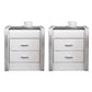 Drawer Storage Bed Nightstand Modern Accent Table Nightstand for Bedroom White 2 Piece Set Clearhalo 'Bedroom Furniture' 'furn' 'furn_night_stand' 'Furniture' 'night_stand' 'Nightstands' 6457705