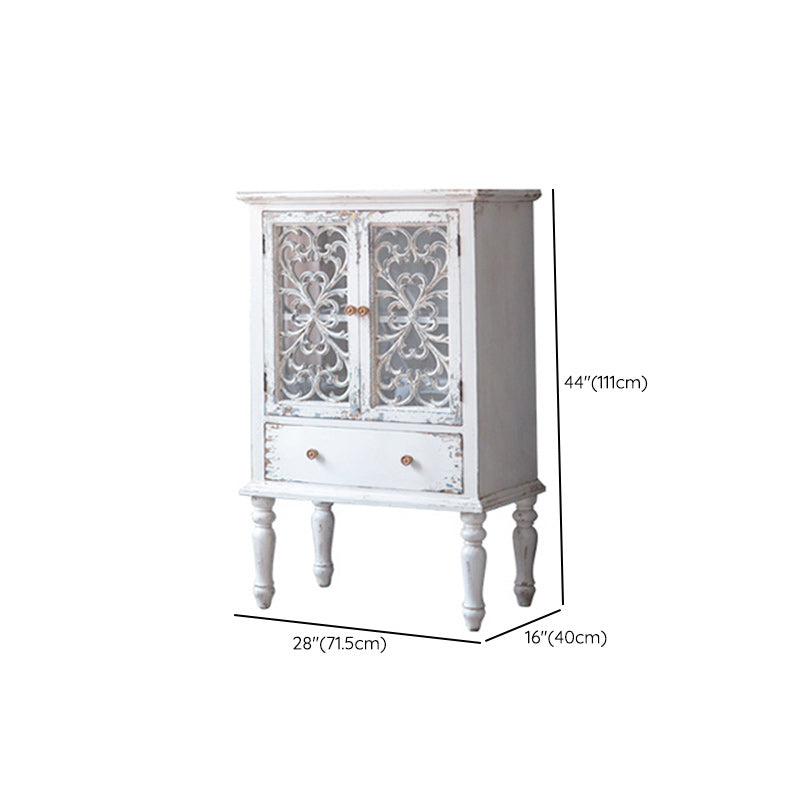 Traditional Wood Display Stand Glass Doors Storage Cabinet with Doors for Living Room Clearhalo 'Display & China Cabinets' 'display_china_cabinets' 'furn' 'furn_display_china_cabinets' 'Furniture' 'Kitchen & Dining Furniture' 6457761