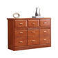 Glam Rubber Wood Storage Chest Home Horizontal Chest with 9 Drawers Medium Wood Clearhalo 'Bedroom Furniture' 'Dressers & Chests' 'dressers_chests' 'furn' 'furn_dressers_chests' 'Furniture' 6457796