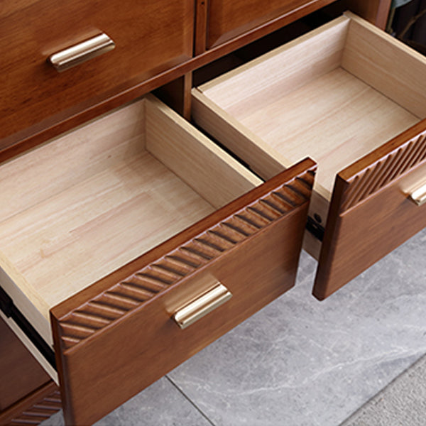Glam Rubber Wood Storage Chest Home Horizontal Chest with 9 Drawers Clearhalo 'Bedroom Furniture' 'Dressers & Chests' 'dressers_chests' 'furn' 'furn_dressers_chests' 'Furniture' 6457800
