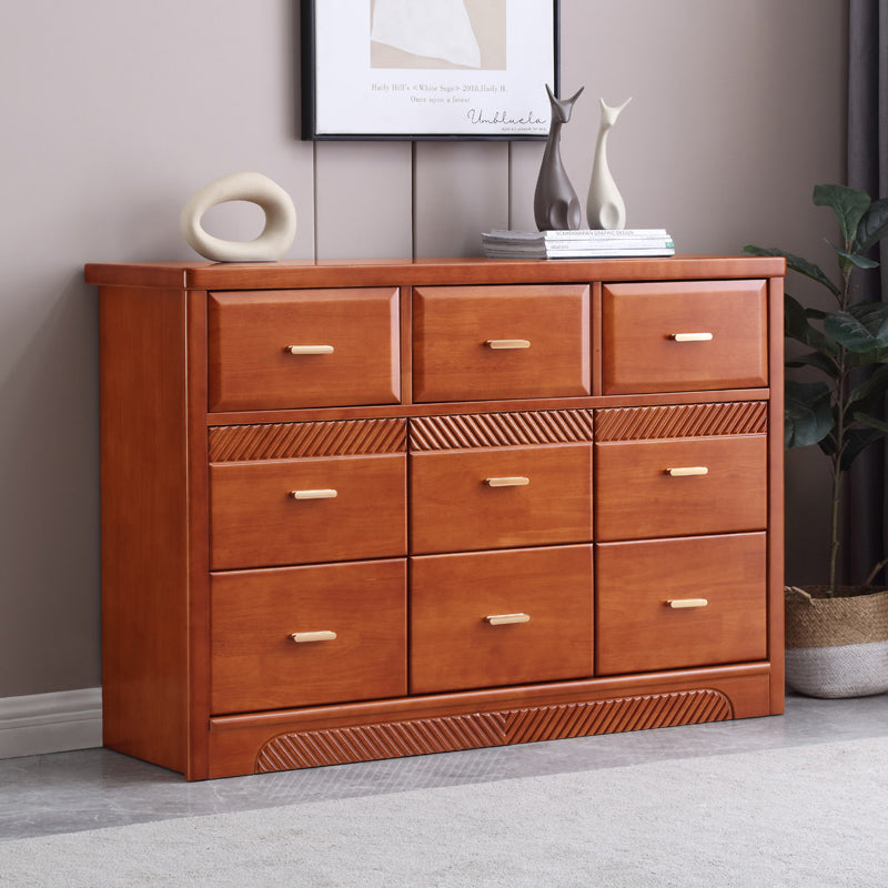 Glam Rubber Wood Storage Chest Home Horizontal Chest with 9 Drawers Clearhalo 'Bedroom Furniture' 'Dressers & Chests' 'dressers_chests' 'furn' 'furn_dressers_chests' 'Furniture' 6457805