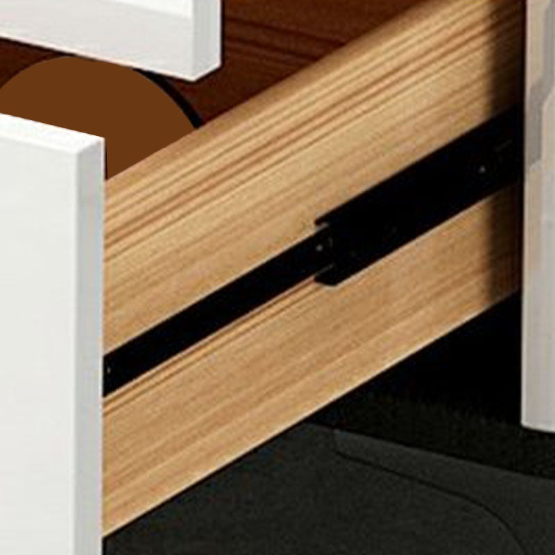 Zeitgenössische Schlafzimmer-Aufbewahrungstruhe in Steinweiß mit Schubladen