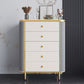 Glam Bedroom Chest Stone 16"Wide Storage Chest with Metal Legs White-Gray 5 Clearhalo 'Bedroom Furniture' 'Dressers & Chests' 'dressers_chests' 'furn' 'furn_dressers_chests' 'Furniture' 6457859