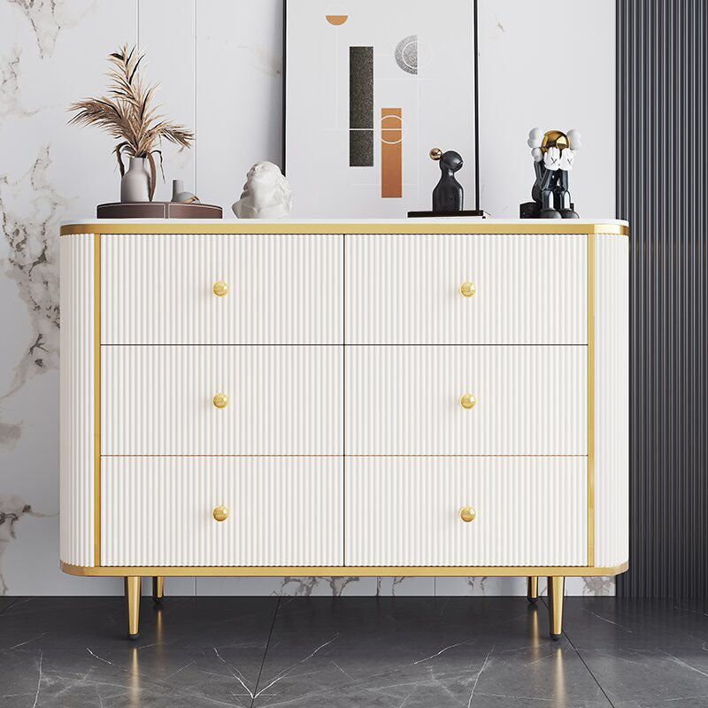 Glam Bedroom Chest Stone 16"Wide Storage Chest with Metal Legs White 6 Clearhalo 'Bedroom Furniture' 'Dressers & Chests' 'dressers_chests' 'furn' 'furn_dressers_chests' 'Furniture' 6457860