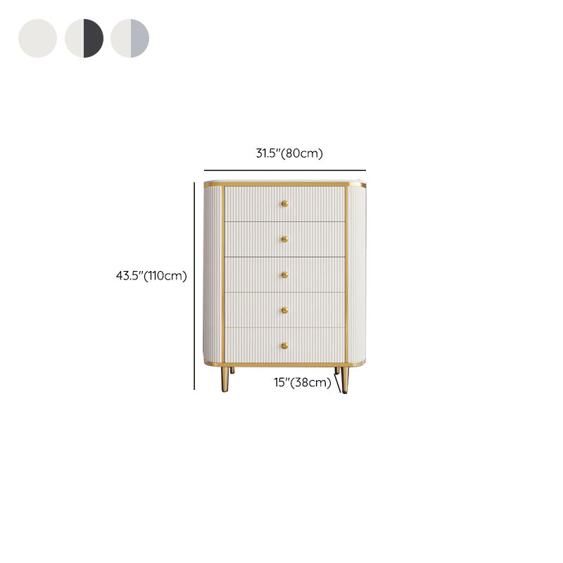 Glam Bedroom Chest Stone 16"Wide Storage Chest with Metal Legs Clearhalo 'Bedroom Furniture' 'Dressers & Chests' 'dressers_chests' 'furn' 'furn_dressers_chests' 'Furniture' 6457866