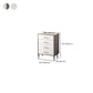 Glam White Vertical Stone Storage Chest Bedroom Chest with Drawers