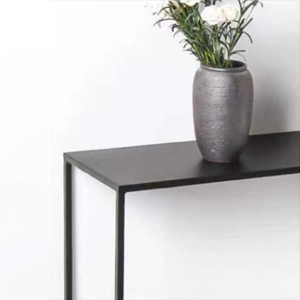 Iron Modern Console Table 31.5-inch Tall End Table with Frame Base Clearhalo 'Console Tables' 'console_tables' 'Entry & Mudroom Furniture' 'furn' 'furn_console_tables' 'Furniture' 6458023