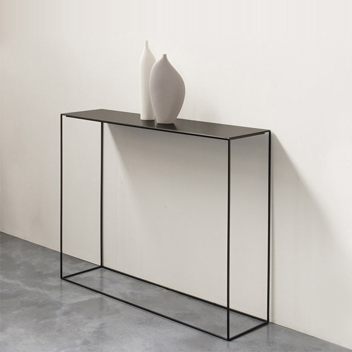 Iron Modern Console Table 31.5-inch Tall End Table with Frame Base Clearhalo 'Console Tables' 'console_tables' 'Entry & Mudroom Furniture' 'furn' 'furn_console_tables' 'Furniture' 6458027