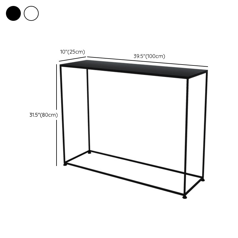 Iron Modern Console Table 31.5-inch Tall End Table with Frame Base Clearhalo 'Console Tables' 'console_tables' 'Entry & Mudroom Furniture' 'furn' 'furn_console_tables' 'Furniture' 6458029