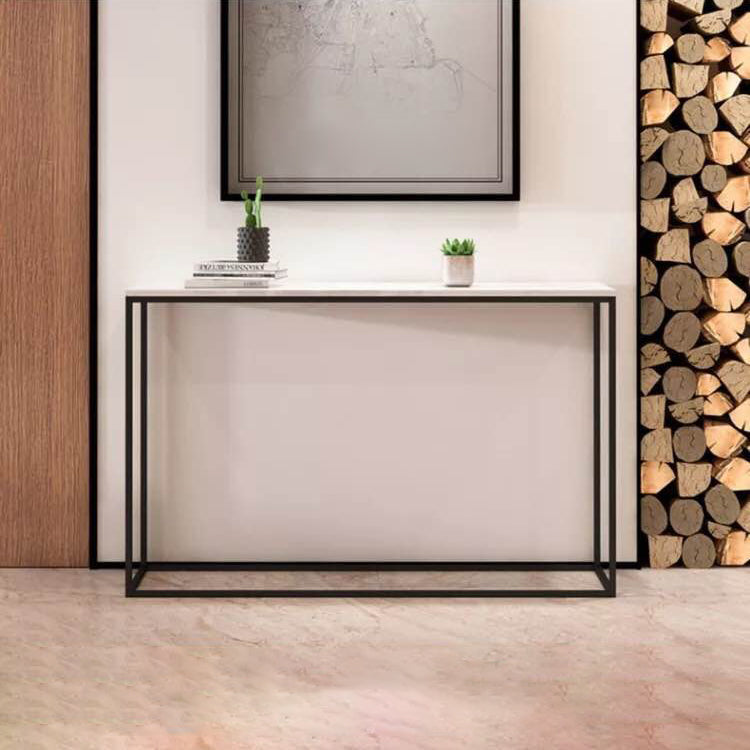 29.53" Tall Marble Console Table Modern Frame Base Accent Table for Hall Clearhalo 'Console Tables' 'console_tables' 'Entry & Mudroom Furniture' 'furn' 'furn_console_tables' 'Furniture' 6458040