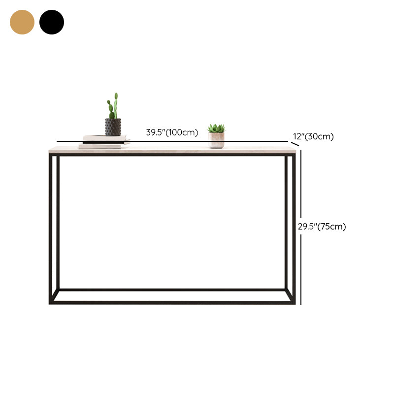 29.53" Tall Marble Console Table Modern Frame Base Accent Table for Hall Clearhalo 'Console Tables' 'console_tables' 'Entry & Mudroom Furniture' 'furn' 'furn_console_tables' 'Furniture' 6458045