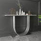 35.43" Tall Modern Console Table Marble 1-shelf Accent Table for Hall Clearhalo 'Console Tables' 'console_tables' 'Entry & Mudroom Furniture' 'furn' 'furn_console_tables' 'Furniture' 6458144