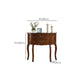 34.65" Tall 2-drawer Console Table Solid Wood Accent Table for Hall