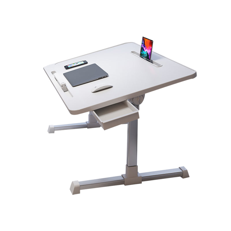 Contemporary T-Shape Writing Desk Curved Adjustable Office Desk