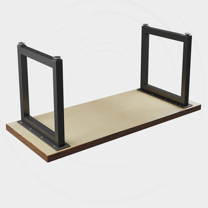 Bureau d'ordinateur en bois industriel bureau de bureau rectangulaire avec des jambes en métal