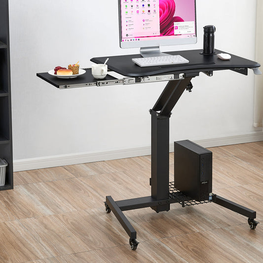 Contemporary Pedestal Writing Desk Folding Office Desk with Metal Legs Clearhalo 'furn' 'furn_office_desk' 'Furniture' 'Office Desks' 'Office Furniture' 'office_desk' 6458618