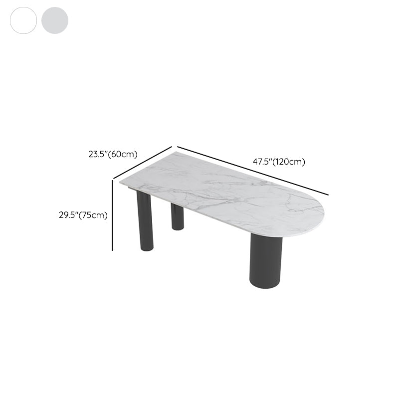 Bureau d'écriture contemporain bureau de bureau piédestal avec des jambes en métal