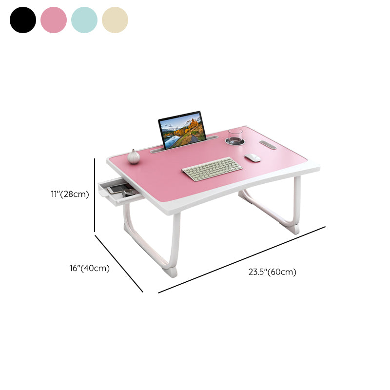 Slaapkamer 15,75 "W Writing Desk drijvende houten laptoptafel met slee -basis
