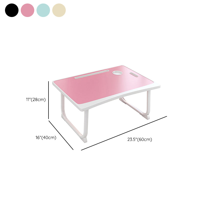 Slaapkamer 15,75 "W Writing Desk drijvende houten laptoptafel met slee -basis