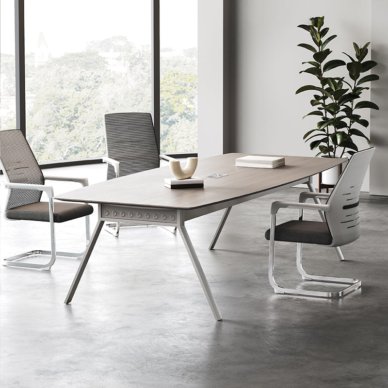 29.25-inch H Hedendaagse kantoorbureau Geproduceerd Wood Oval Writing Desk