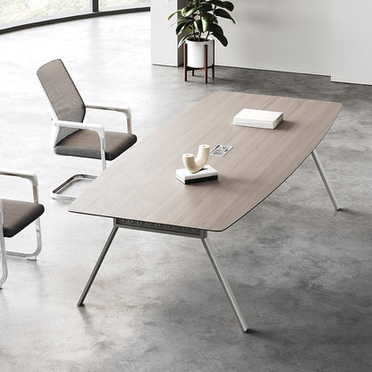 29.25-inch H Hedendaagse kantoorbureau Geproduceerd Wood Oval Writing Desk