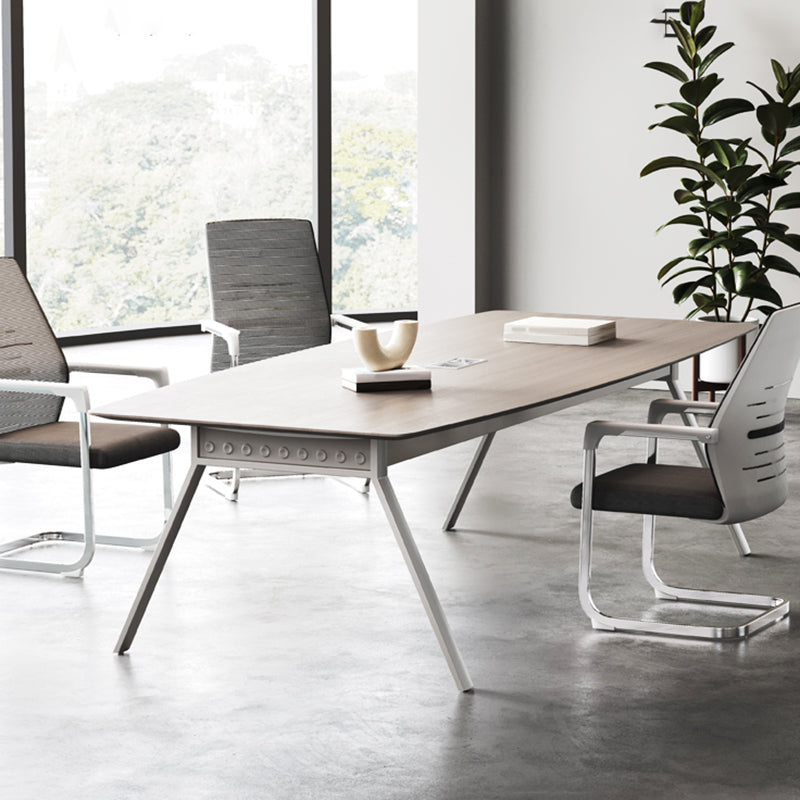 29.25-inch H Hedendaagse kantoorbureau Geproduceerd Wood Oval Writing Desk