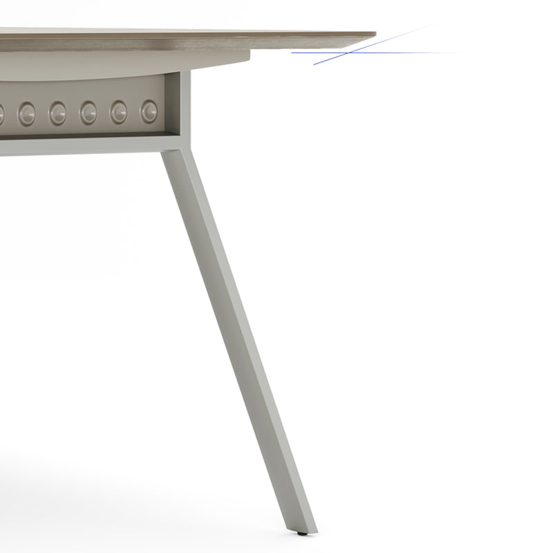 29.25-inch H Hedendaagse kantoorbureau Geproduceerd Wood Oval Writing Desk