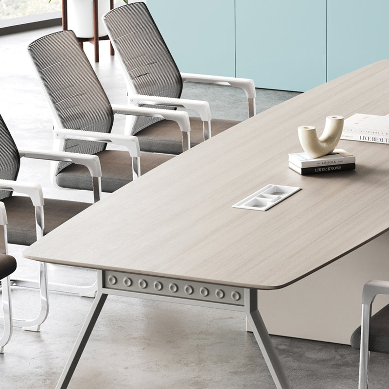 29.25-inch H Hedendaagse kantoorbureau Geproduceerd Wood Oval Writing Desk