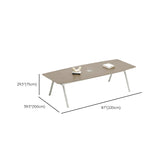 29.25-inch H Hedendaagse kantoorbureau Geproduceerd Wood Oval Writing Desk