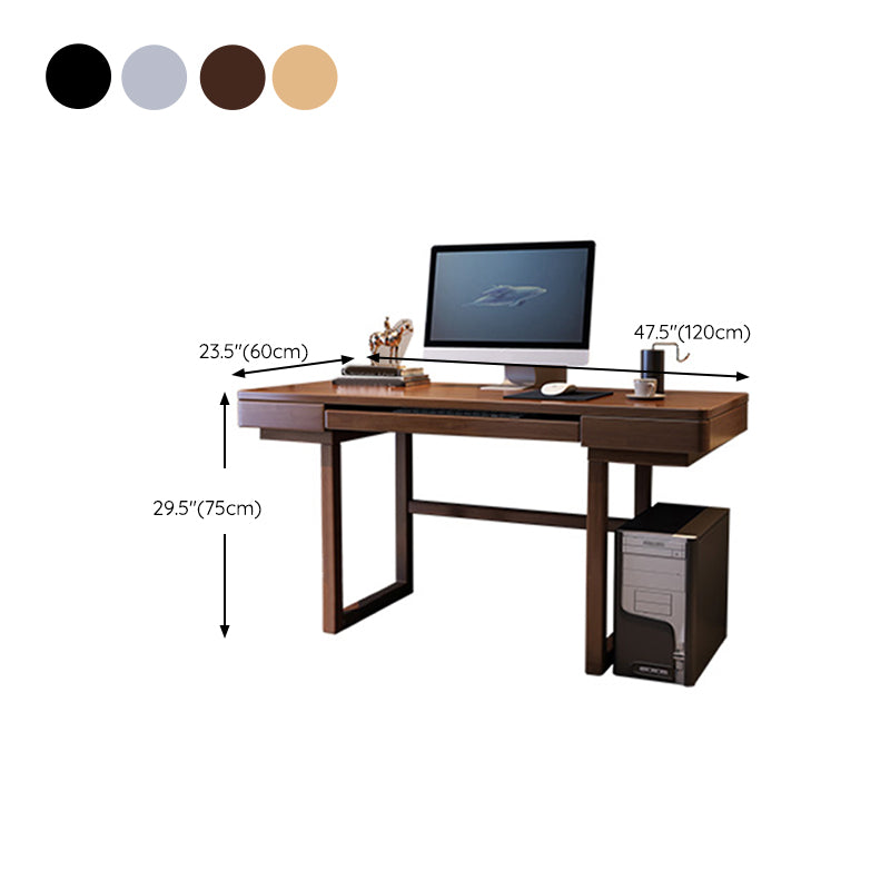 Scrivania da gioco contemporanea banco di computer con finitura antica con 2 cassetti