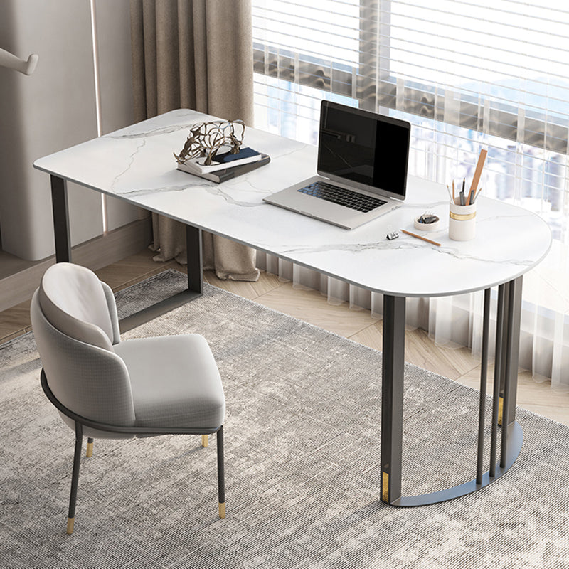 Scrivania di scrittura di pietre industriali 19.7 "W Distanta da ufficio con gambe di ferro