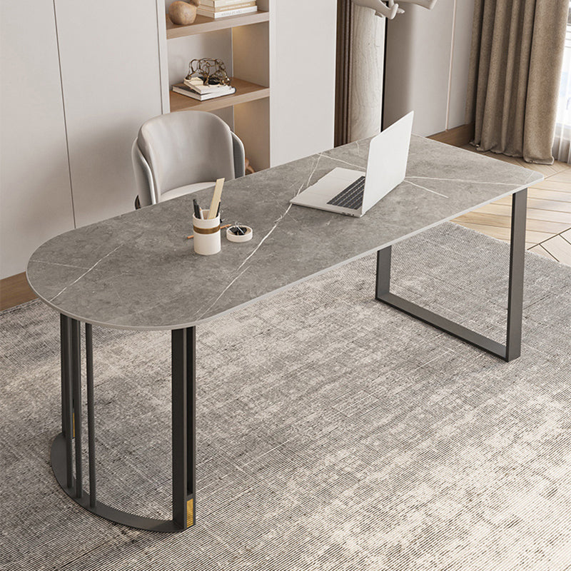 Scrivania di scrittura di pietre industriali 19.7 "W Distanta da ufficio con gambe di ferro