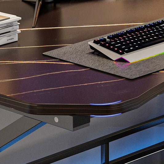 29.13 "H Contemporary Office Desk Antique Finish Computer Desk