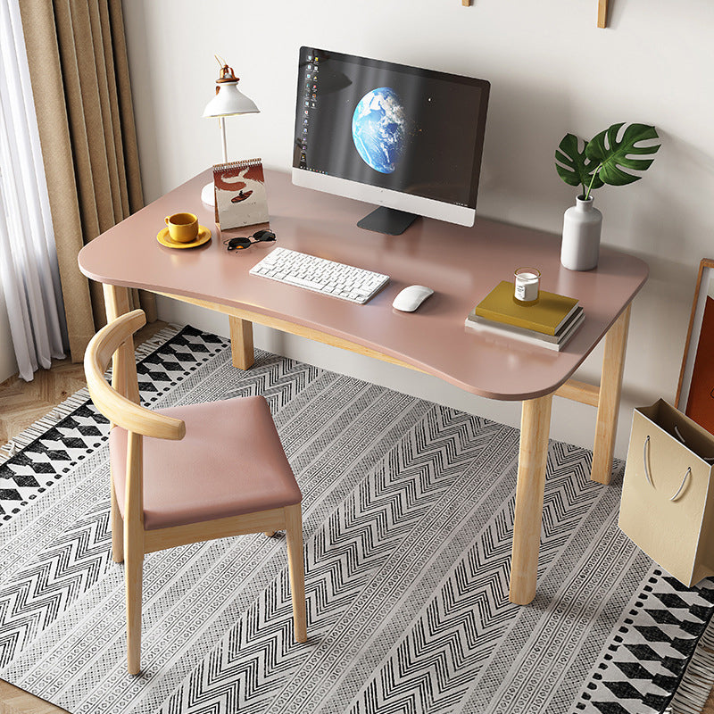 Escritorio moderno de escritura de madera sólida 23.62 "W Desk de oficina de forma curva