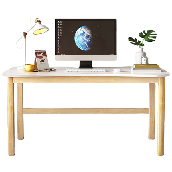 Escritorio moderno de escritura de madera sólida 23.62 "W Desk de oficina de forma curva