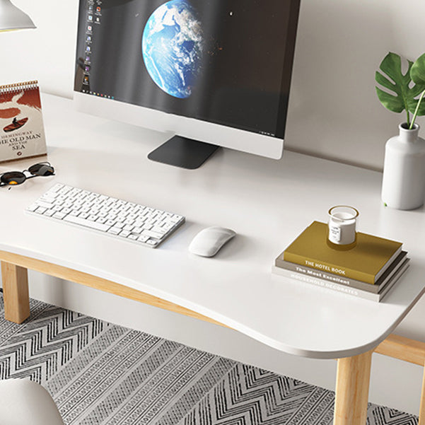 Escritorio moderno de escritura de madera sólida 23.62 "W Desk de oficina de forma curva