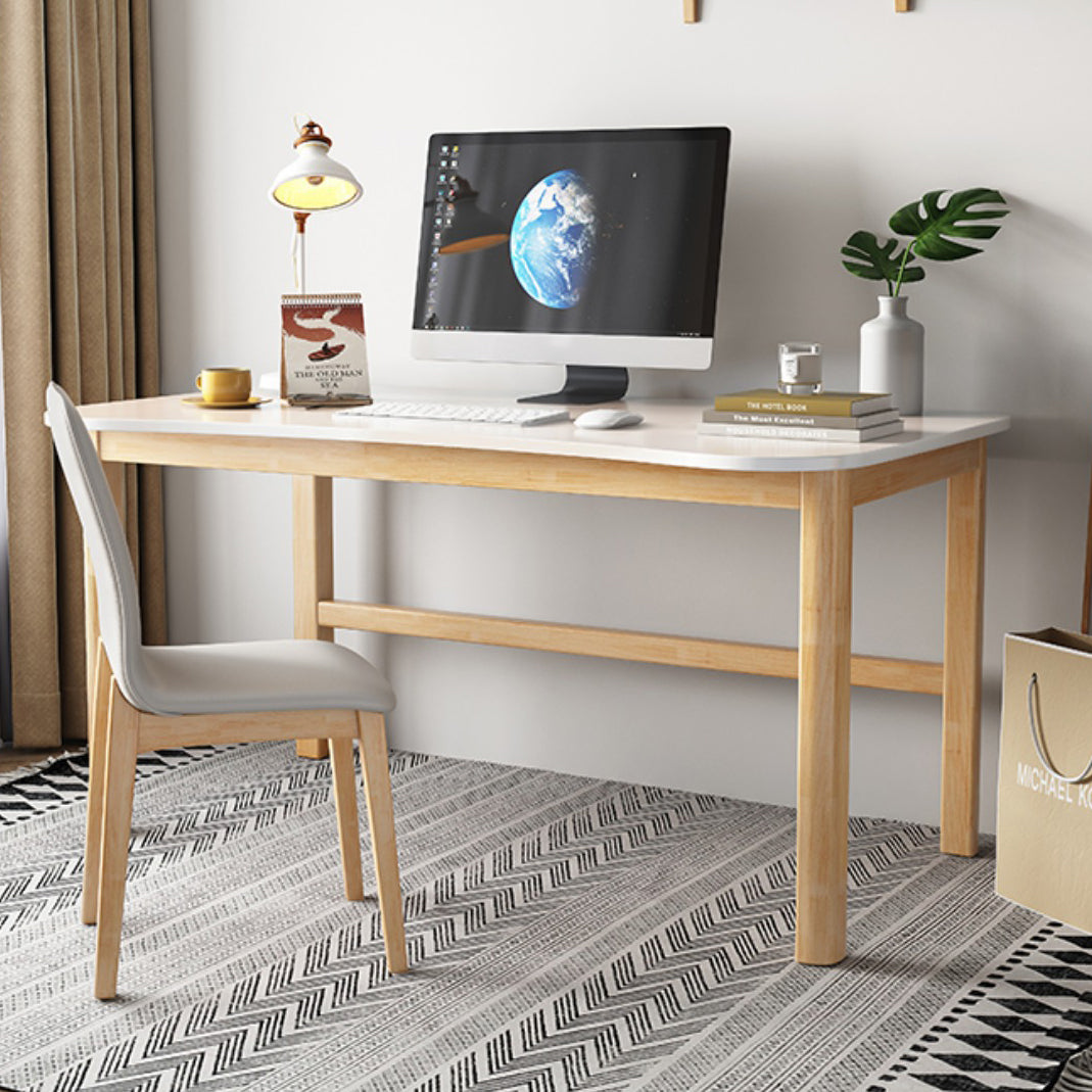 Escritorio moderno de escritura de madera sólida 23.62 "W Desk de oficina de forma curva