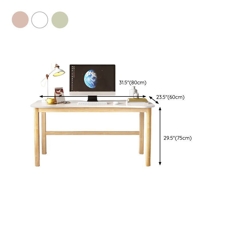 Escritorio moderno de escritura de madera sólida 23.62 "W Desk de oficina de forma curva