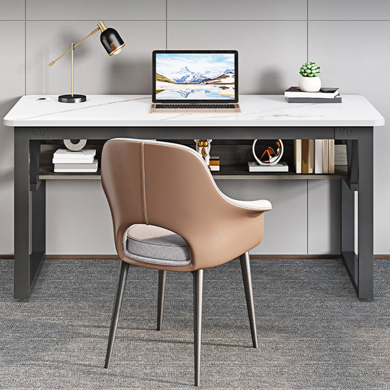 29.53 "H Industrial Computer Desk Antique Finish Gaming Desk met metalen benen