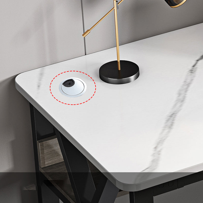 29.53 "H Industrial Computer Desk Antique Finish Gaming Desk met metalen benen