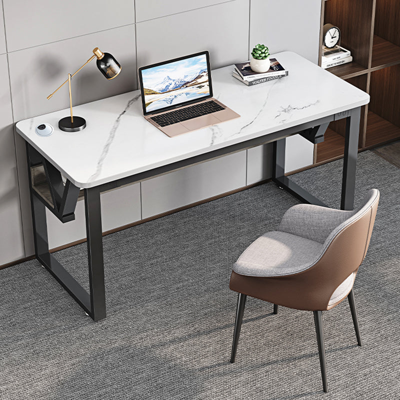 29.53 "H Industrial Computer Desk Antique Finish Gaming Desk met metalen benen