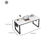 29.53 "H Industrial Computer Desk Antique Finish Gaming Desk met metalen benen