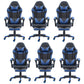 Modern Slide Office Chair Adjustable Seat Height Pillow Included Desk Chair 6 Piece Set Clearhalo 'furn' 'furn_office_chair' 'Furniture' 'Office Chairs' 'Office Furniture' 'office_chair' 6459683
