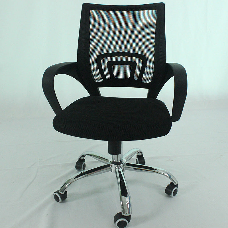Modern Desk Chair in Black Mesh Ergonomic Computer Chair Mid-Back Chair with Wheels 1 Piece Clearhalo 'furn' 'furn_office_chair' 'Furniture' 'Office Chairs' 'Office Furniture' 'office_chair' 6459706