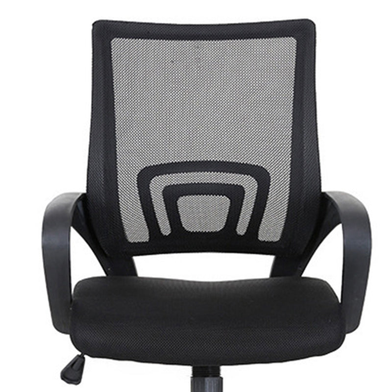 Modern Desk Chair in Black Mesh Ergonomic Computer Chair Mid-Back Chair with Wheels Clearhalo 'furn' 'furn_office_chair' 'Furniture' 'Office Chairs' 'Office Furniture' 'office_chair' 6459716