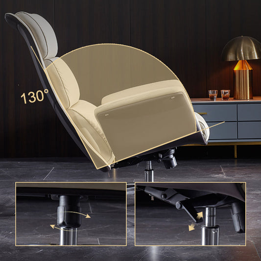 Modern White Managers Chair Adjustable Seat Height Executive Chair for Office Clearhalo 'furn' 'furn_office_chair' 'Furniture' 'Office Chairs' 'Office Furniture' 'office_chair' 6459731